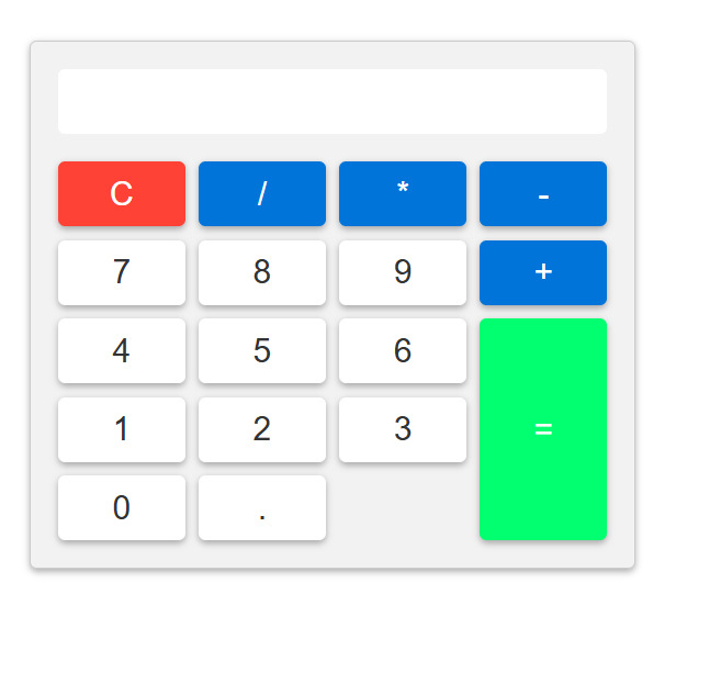 Calculator web app interface